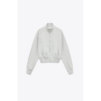 WOMAN ZIP SWEATSHIRT GREY