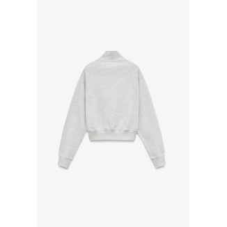 WOMAN ZIP SWEATSHIRT GREY