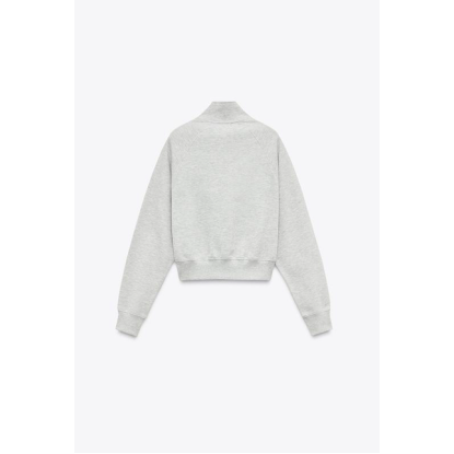 WOMAN ZIP SWEATSHIRT GREY