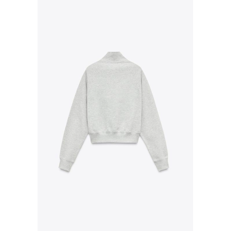 WOMAN ZIP SWEATSHIRT GREY