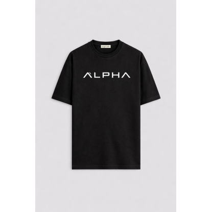ALPHA SİYAH ERKEK T-SHIRT - 6'LI SERİ