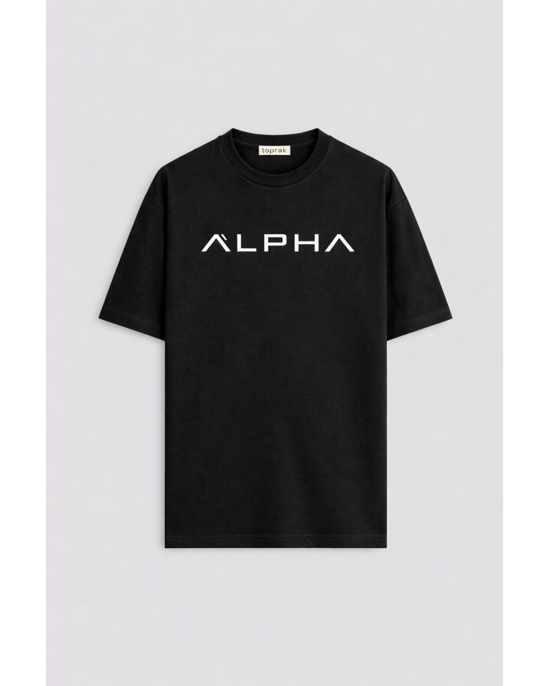 ALPHA SİYAH ERKEK T-SHIRT - 6'LI SERİ