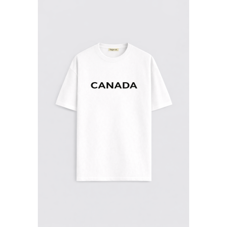 CANADA BEYAZ ERKEK T-SHIRT - 6'LI SERİ
