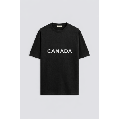 CANADA SİYAH ERKEK T-SHIRT - 6'LI SERİ