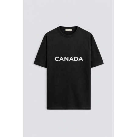 CANADA SİYAH ERKEK T-SHIRT - 6'LI SERİ