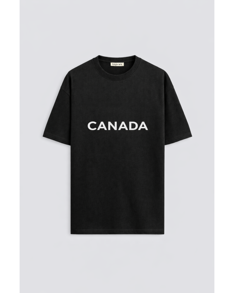 CANADA SİYAH ERKEK T-SHIRT - 6'LI SERİ