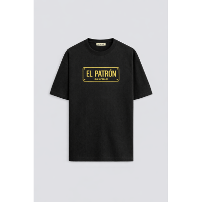 EL PATRON SİYAH ERKEK OVERSIZE T-SHIRT