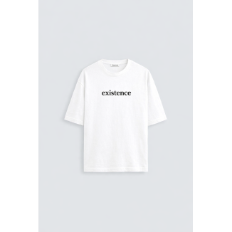 EXISTENCE BEYAZ ERKEK T-SHIRT
