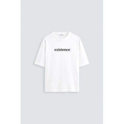 EXISTENCE BEYAZ ERKEK T-SHIRT