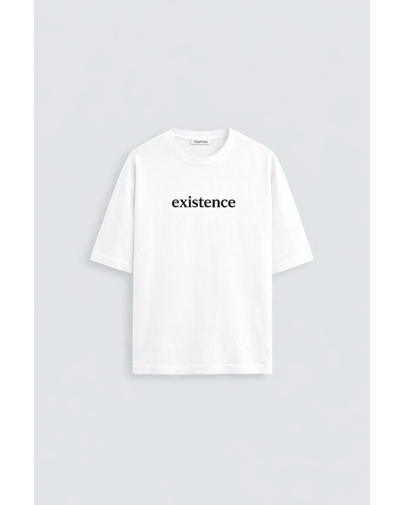 EXISTENCE BEYAZ ERKEK T-SHIRT