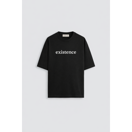 EXISTENCE SİYAH ERKEK T-SHIRT - 6'LI SERİ