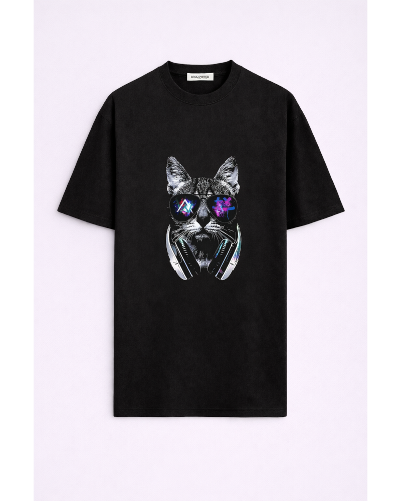 GRİ KEDİ OVERSIZE T-SHIRT