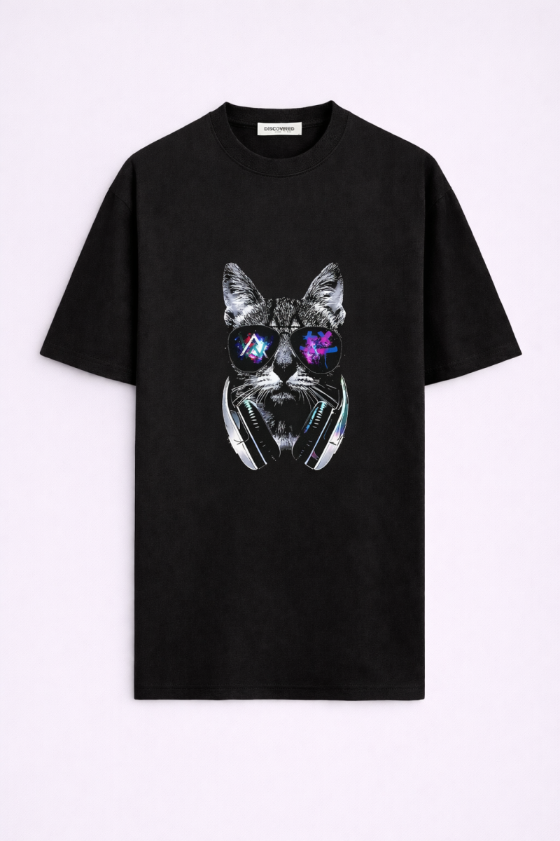 GRİ KEDİ OVERSIZE T-SHIRT