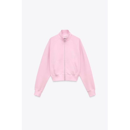 WOMAN ZIP SWEATSHIRT PINK