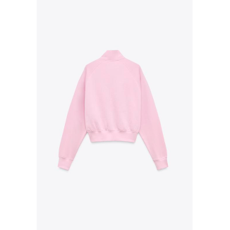 WOMAN ZIP SWEATSHIRT PINK