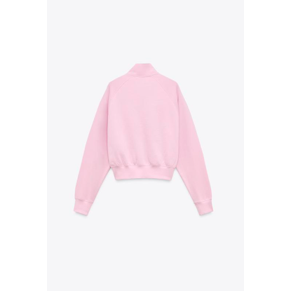 WOMAN ZIP SWEATSHIRT PINK