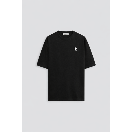 TOPRAK T LOGO SİYAH ERKEK T-SHIRT - 6'LI SERİ